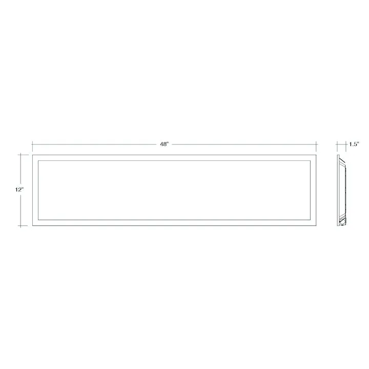1 X 4 Foot LED Panel: Backlit-Line, 4400 Lumens, Wattage and CCT Selectable, 120-277V