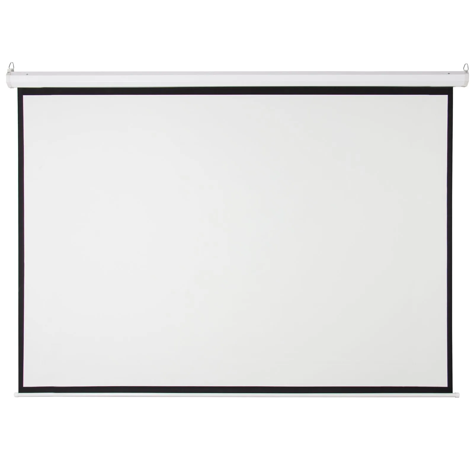 100in HD 4:3 Display Electric Projection Screen w/ Remote - White