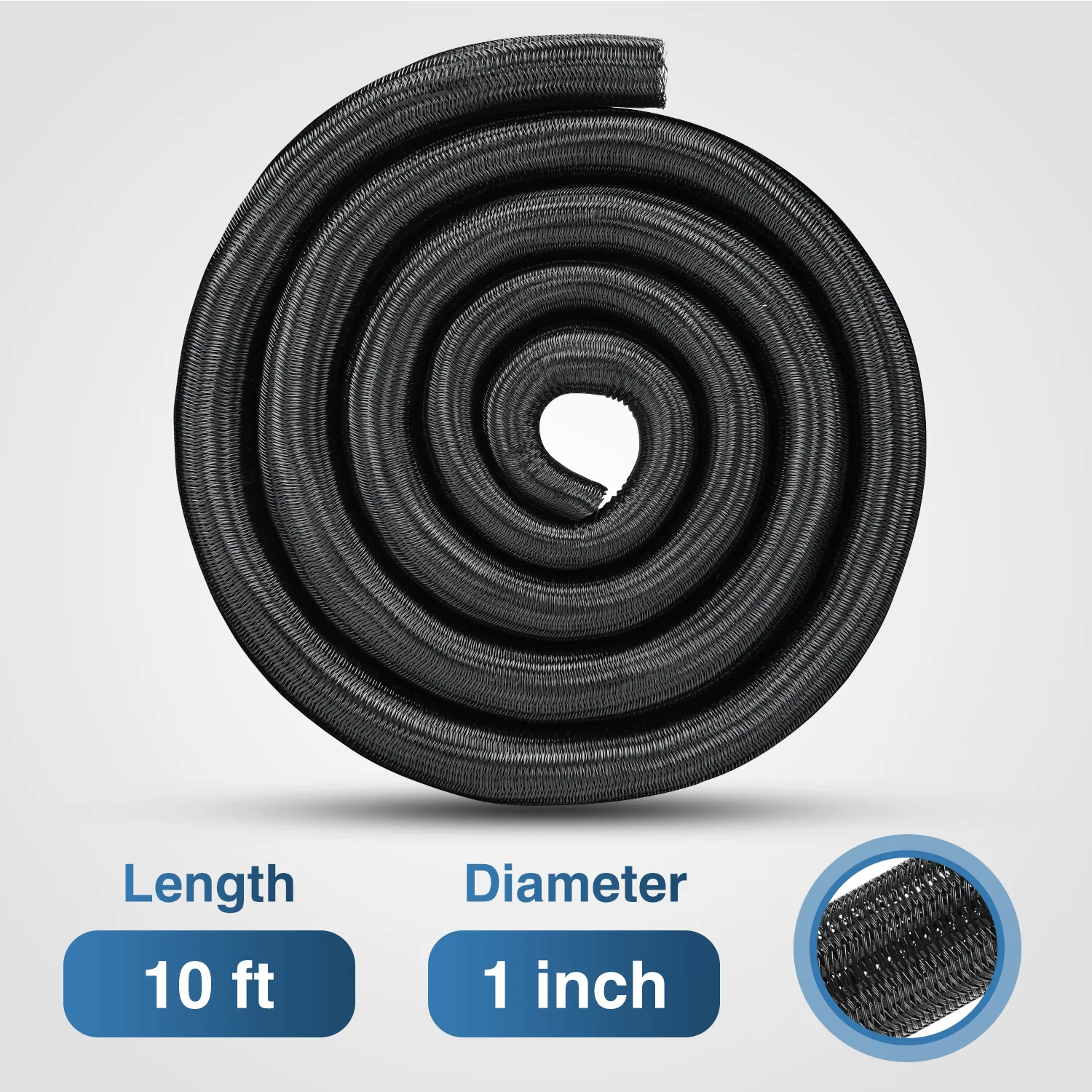 10ft-1 inch Cable Management Sleeves