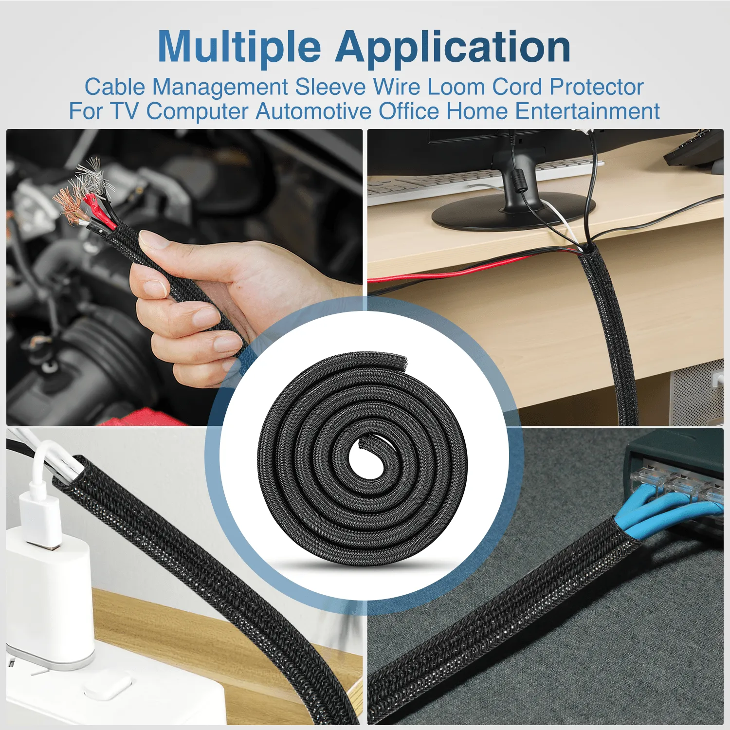 10ft-1/2inch Cable Management Sleeves