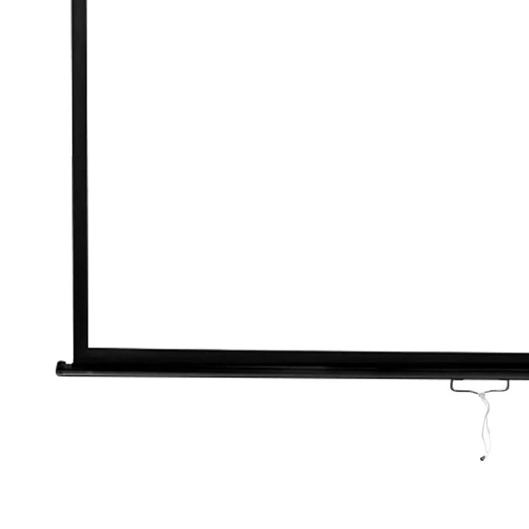 125" Projector Screen Manual Projection Retractable 3D Home Cinema 4:3 Screens