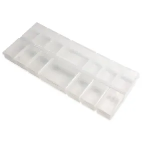 14 Compartments with snap lids