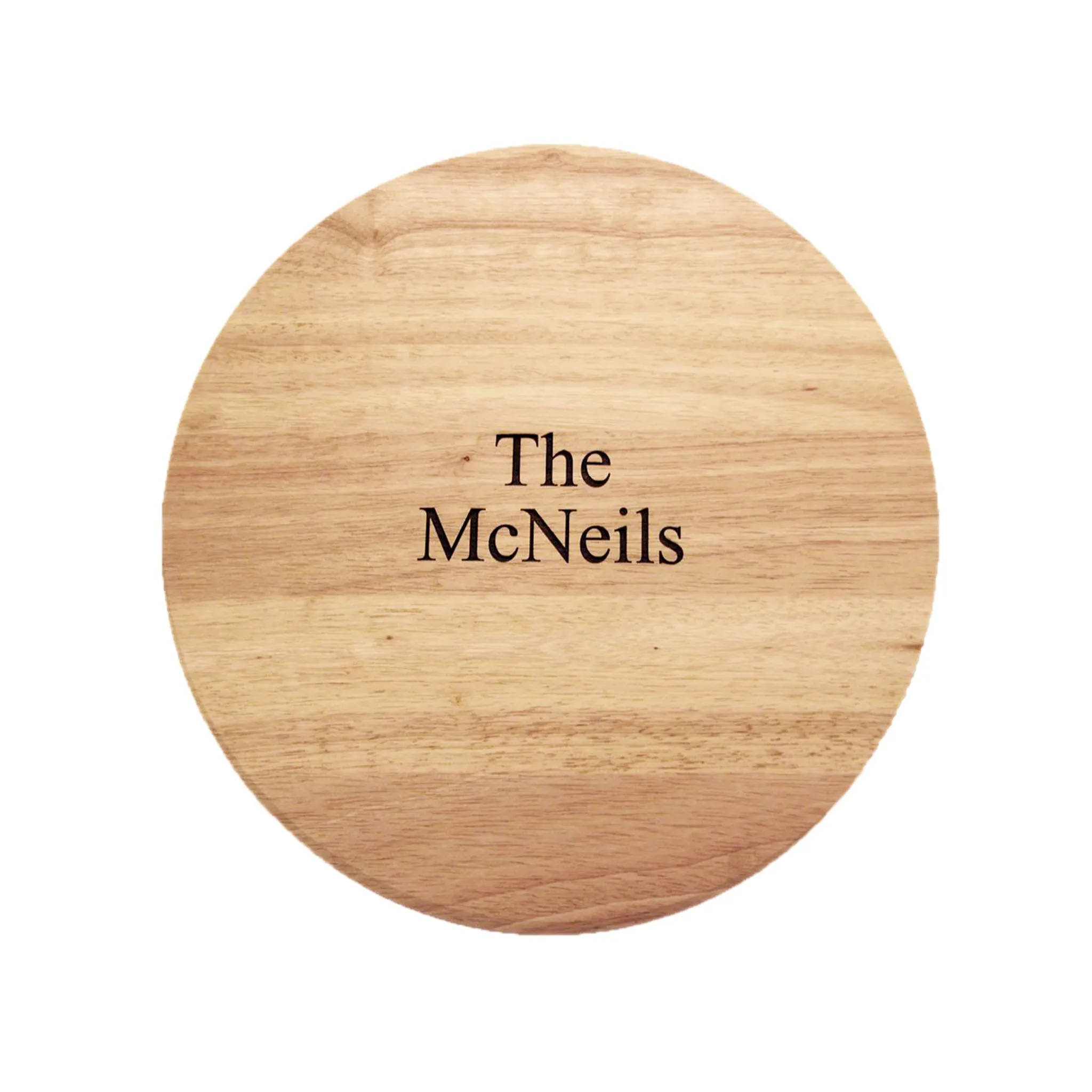 14" Wooden Pizza Board with Precision Cutting Wheel & Server