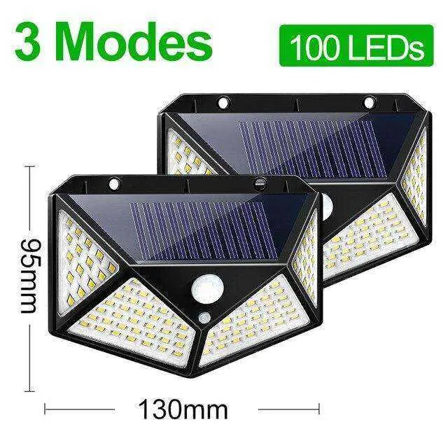 188 LED Solar Light Outdoor 3&4Modes Lamp Waterproof  Motion Sensor