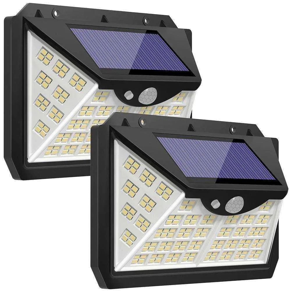 188 LED Solar Light Outdoor 3&4Modes Lamp Waterproof  Motion Sensor