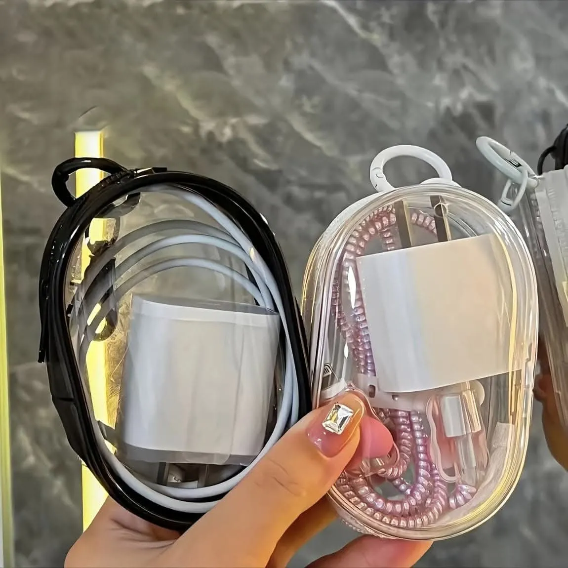 2-Pack Portable Mini Cable Organizer - Travel Accessory