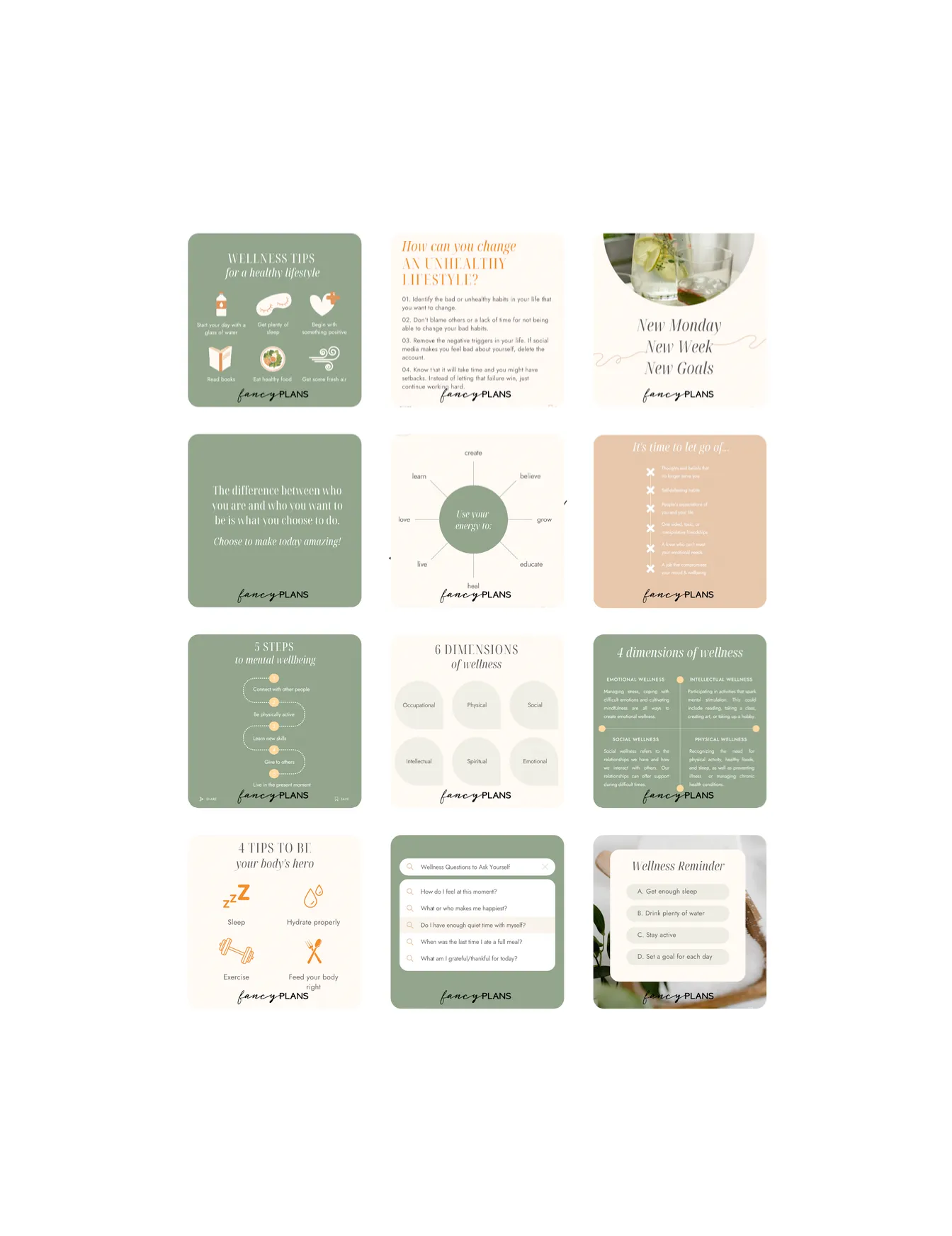 2 X 2 Inspiration Cards | GLOW & FLOW WELLNESS