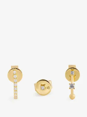 3-piece set of earrings