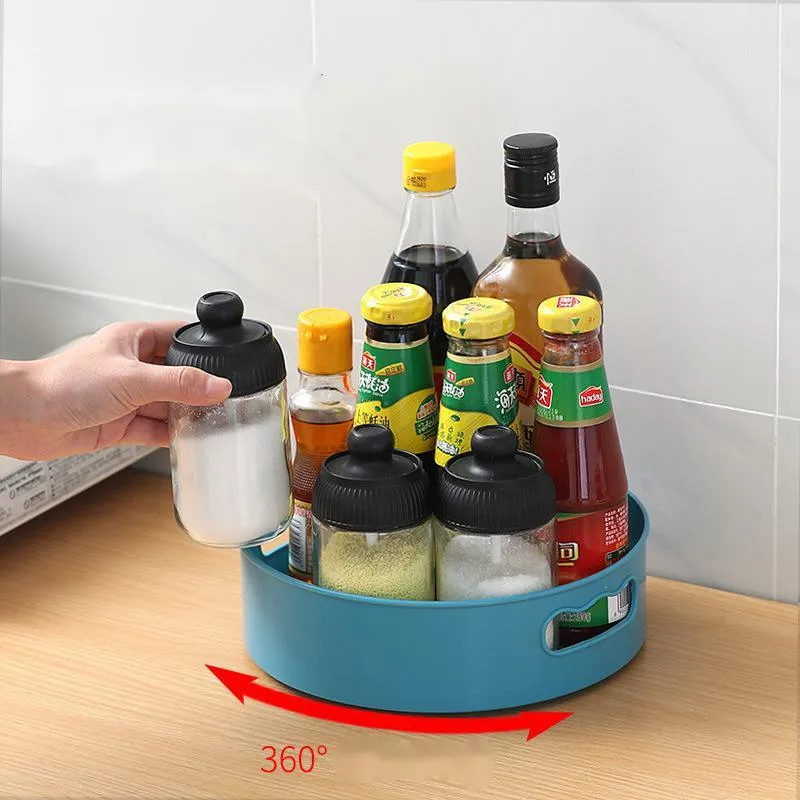 360 Rotating Tray Turntable Kitchen Storage Containers