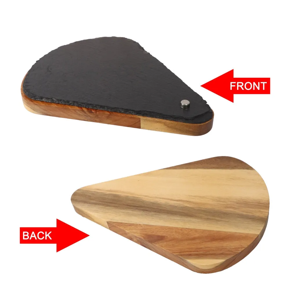 3pcs Cheese Knives And Boards Slate Cheese Food Serving Boards