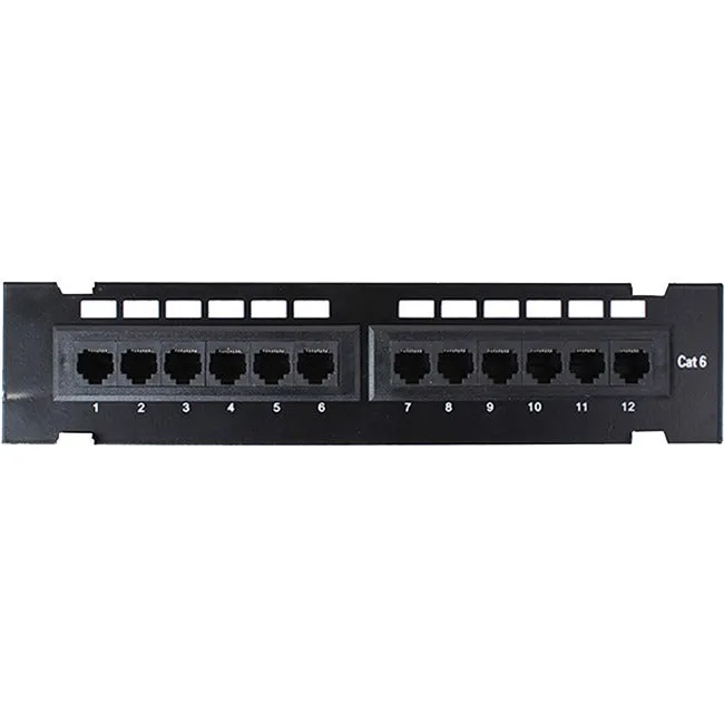 4XEM 12 Port CAT6 Wall Mount Patch Panel 4XWMC6PP12