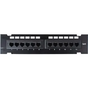 4XEM 12 Port CAT6 Wall Mount Patch Panel 4XWMC6PP12
