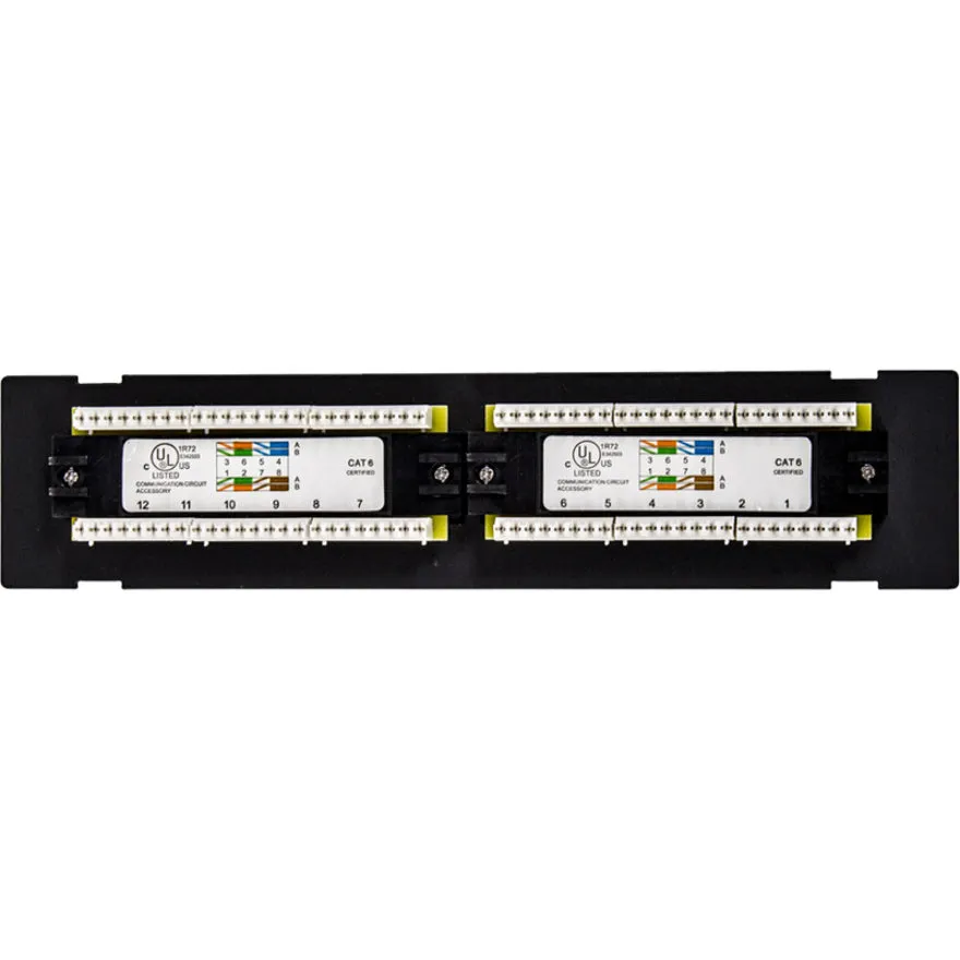 4XEM 12 Port CAT6 Wall Mount Patch Panel 4XWMC6PP12