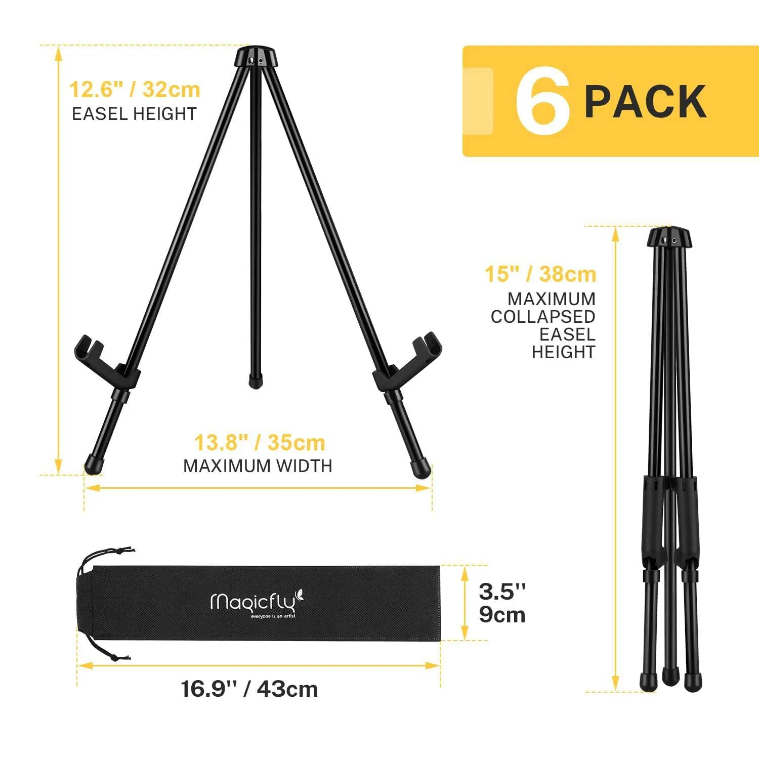 6 Pack Tabletop Easel