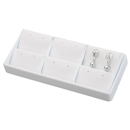 6-Pair Stackable Stud Earring   Pendant Set Trays, 8.5" L x 3.5" W