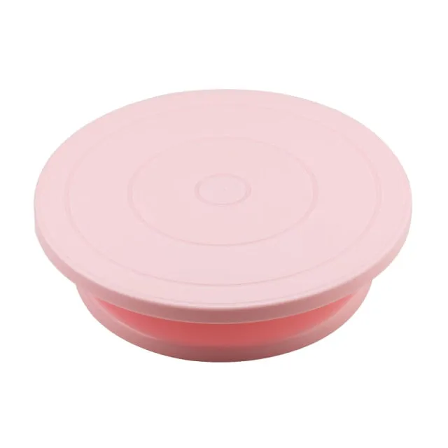 6Pcs Set Cake Turntable Rotating Cake Stand Rotary Table Cake Table