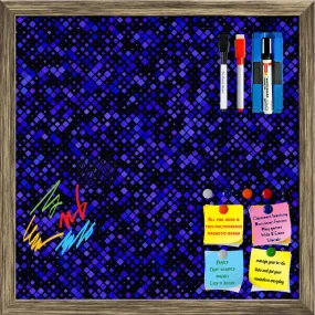 Abstract Tiled Mosaic Pattern Framed Magnetic Dry Erase Board | Combo with Magnet Buttons & Markers