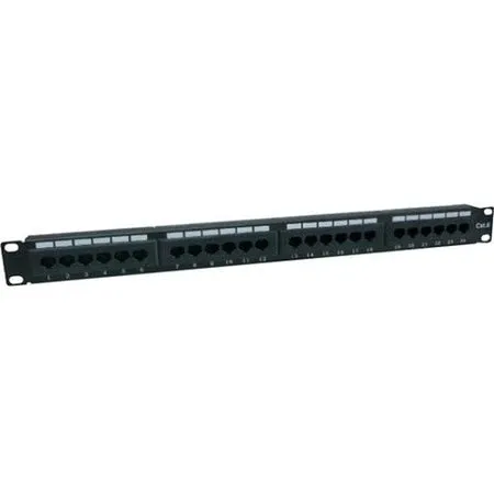 AddOn 19-inch Cat6 24-Port Straight Patch Panel with 110-Type 1U ADD-PPST-24P110C6