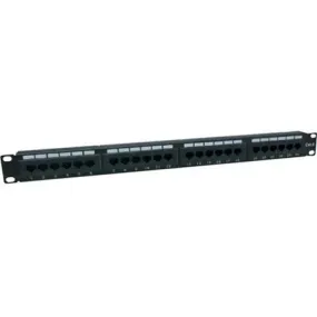 AddOn 19-inch Cat6 24-Port Straight Patch Panel with 110-Type 1U ADD-PPST-24P110C6