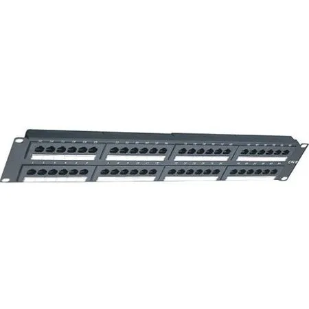 AddOn 19-inch Cat6 48-Port Straight Patch Panel with High Density 110-Type 2U ADD-PPST-48P110C6