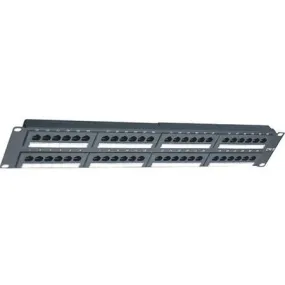 AddOn 19-inch Cat6 48-Port Straight Patch Panel with High Density 110-Type 2U ADD-PPST-48P110C6