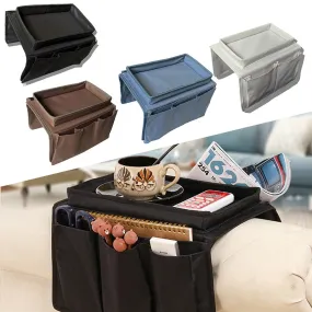 Adjustable Armrest Organizer Caddy With Tray