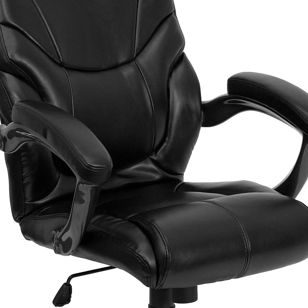 Alamont Home - Greer Contemporary Leather/Faux Leather Executive Swivel Office Chair - Black