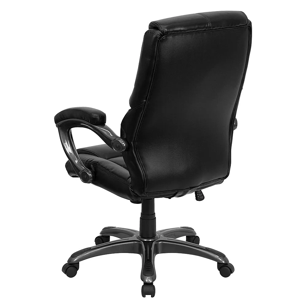Alamont Home - Greer Contemporary Leather/Faux Leather Executive Swivel Office Chair - Black