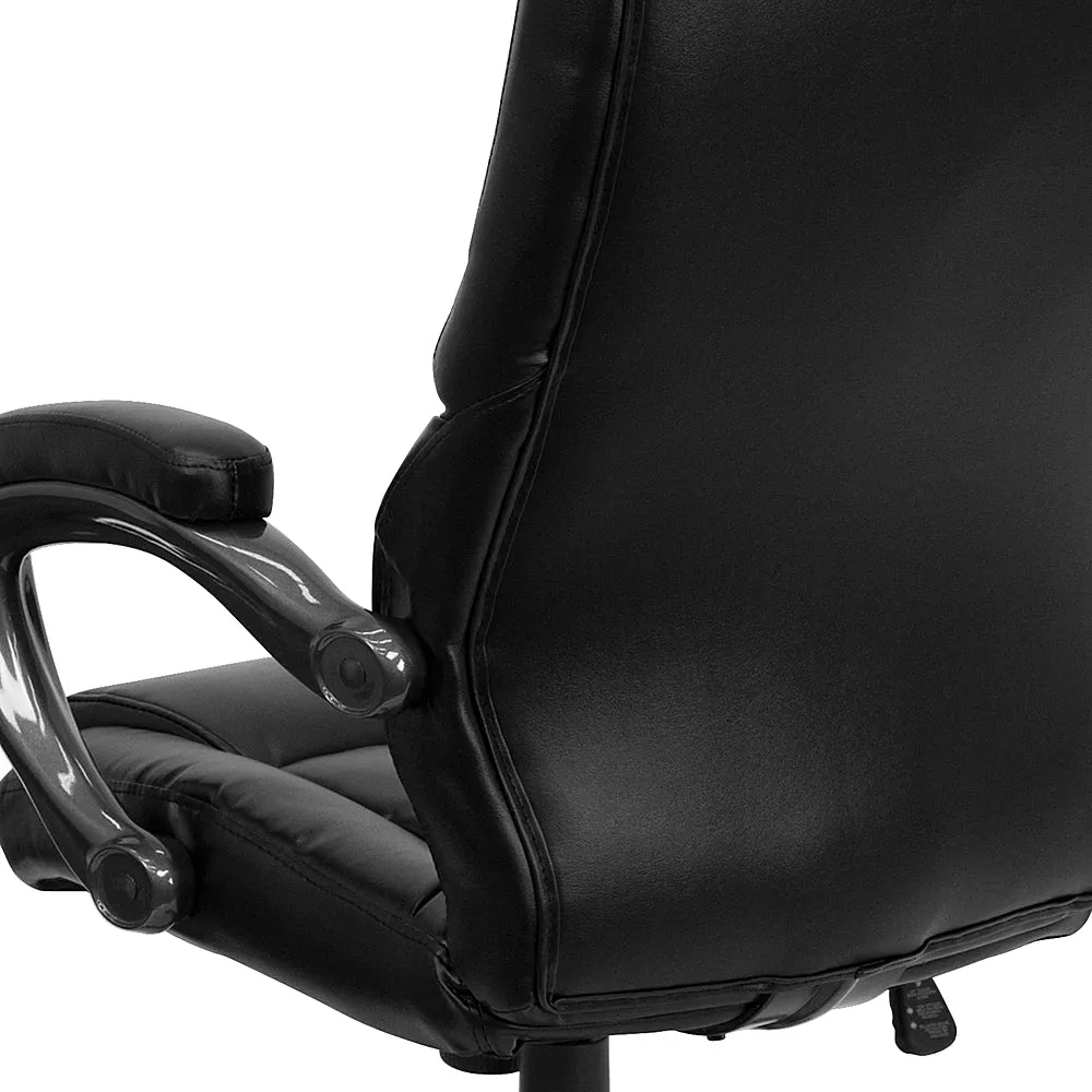 Alamont Home - Greer Contemporary Leather/Faux Leather Executive Swivel Office Chair - Black