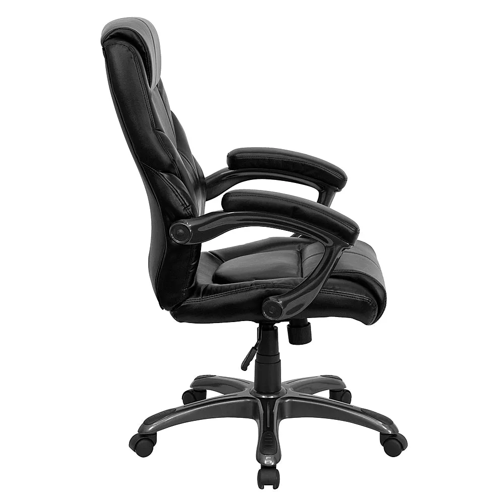 Alamont Home - Greer Contemporary Leather/Faux Leather Executive Swivel Office Chair - Black