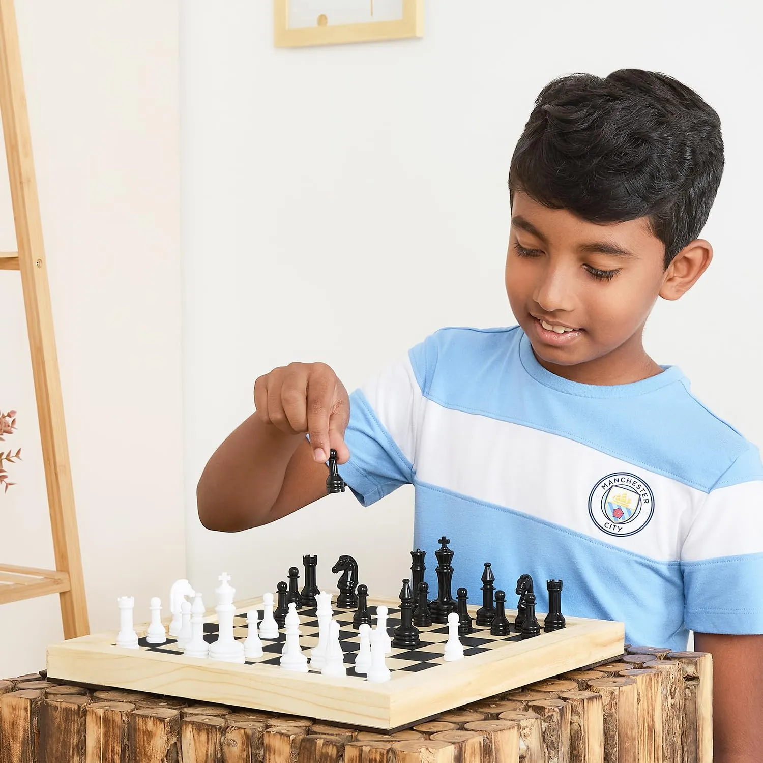 Amazon Brand - Jam & Honey Wooden Handcrafted Chess | Great Birthday Gift | Toy for Kids Girls Boys