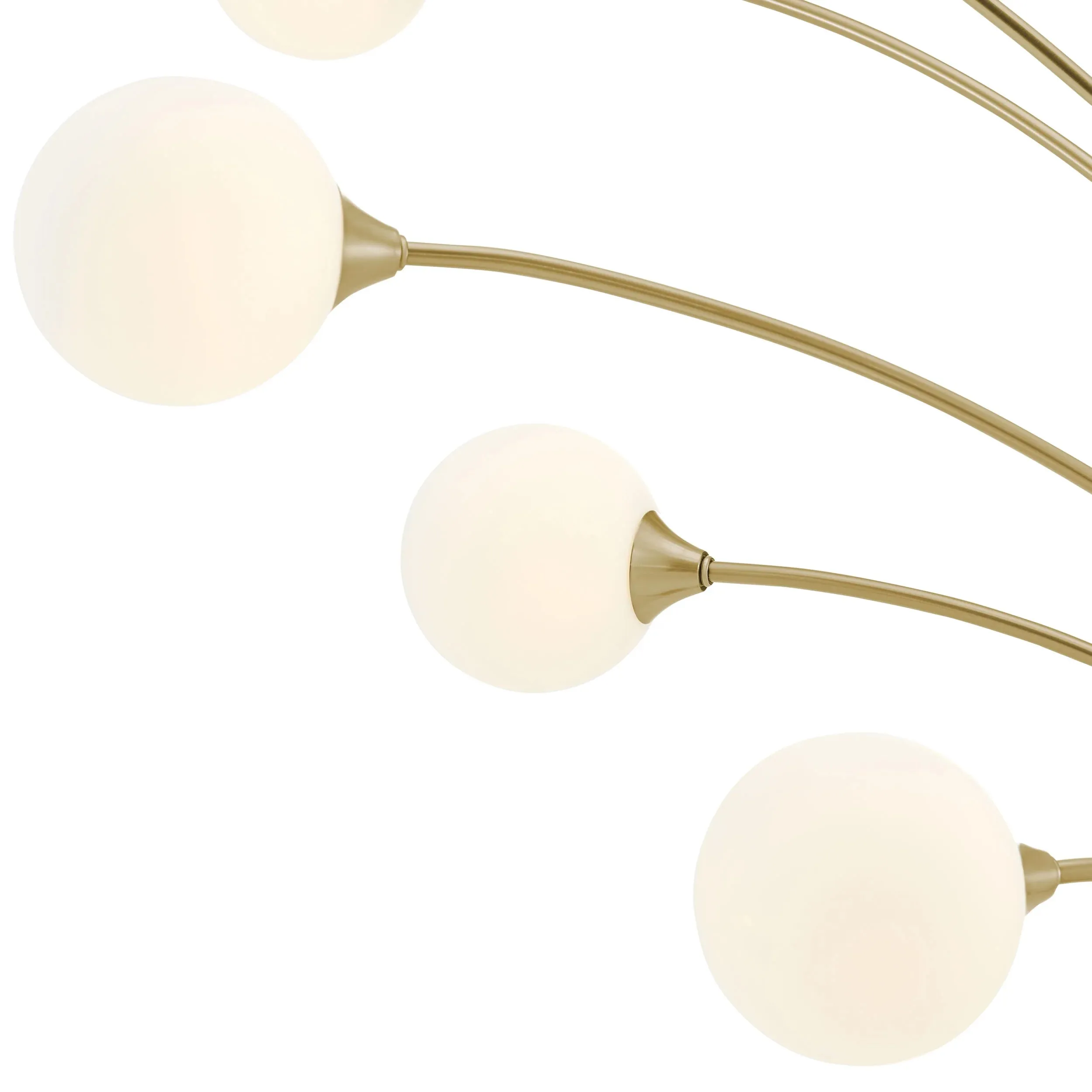 Anecho 5 Lights Gold and White Floor Lamp