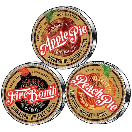 Apple, Peach, Fire Whiskey Spice Combo