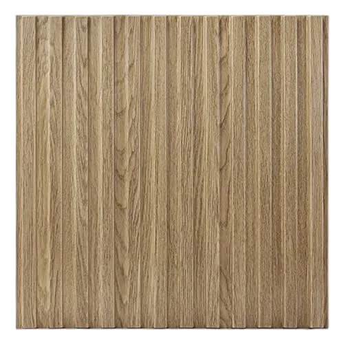 Art3d Slat Wall Panel, 3D Fluted Textured Panel 12-Tile 19.7 x 19.7in. - Walnut
