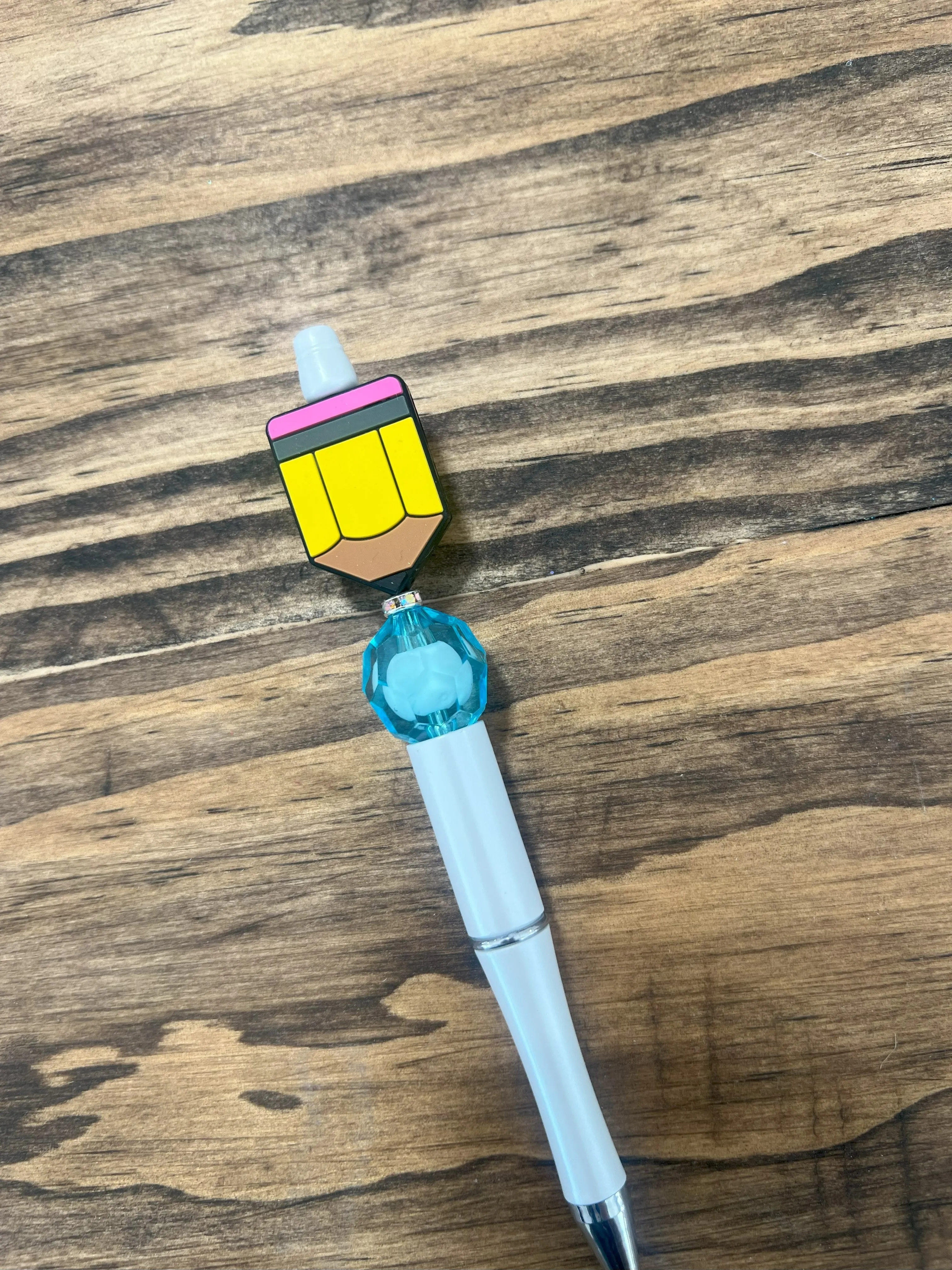 Beaded Pen With Silicon Pencil