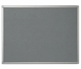 Bi-Office Maya Grey Felt Noticeboard Aluminium Frame 600x450mm - FA0242170