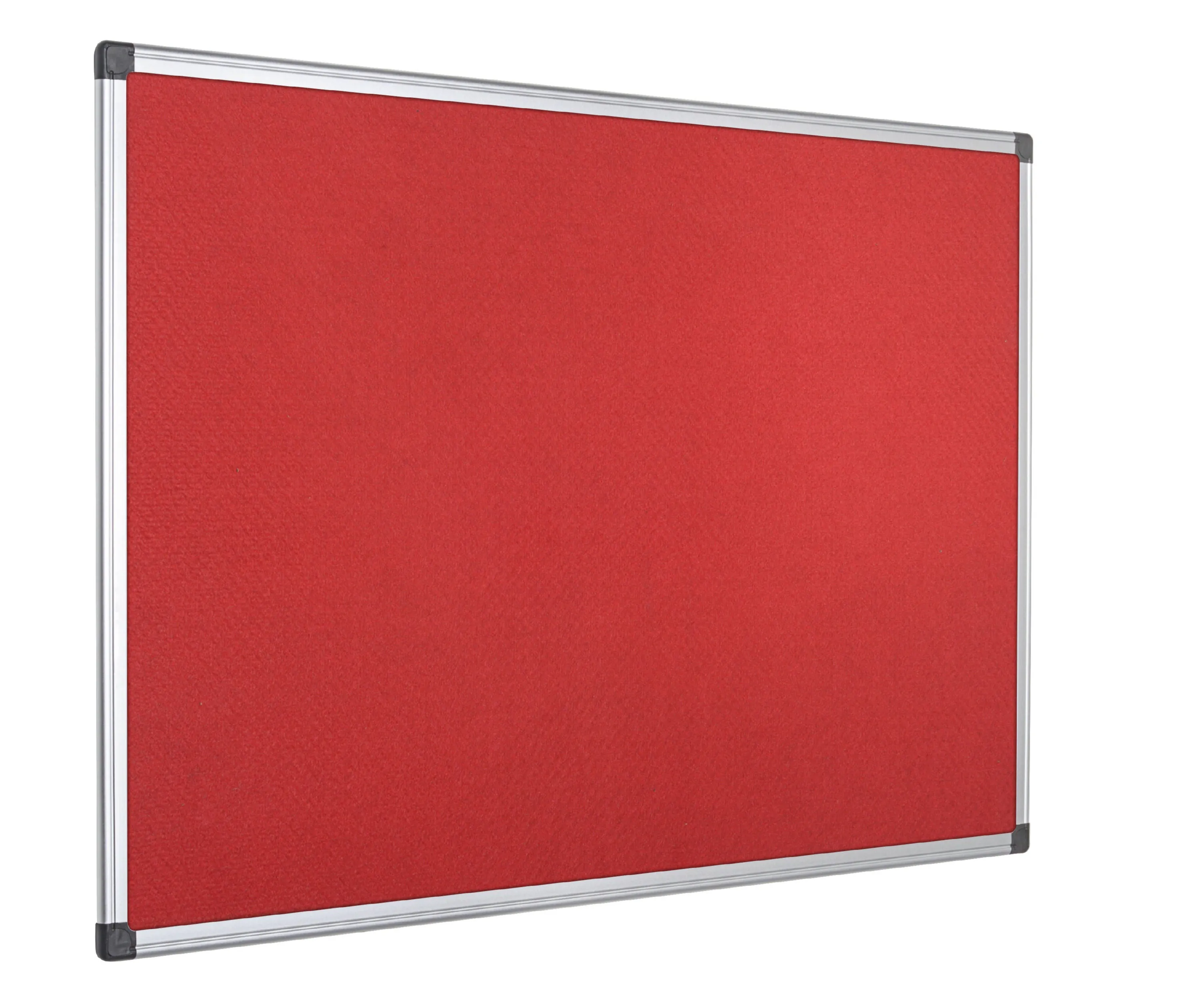 Bi-Office Maya Red Felt Noticeboard Aluminium Frame 1200x1200mm - FA3846170
