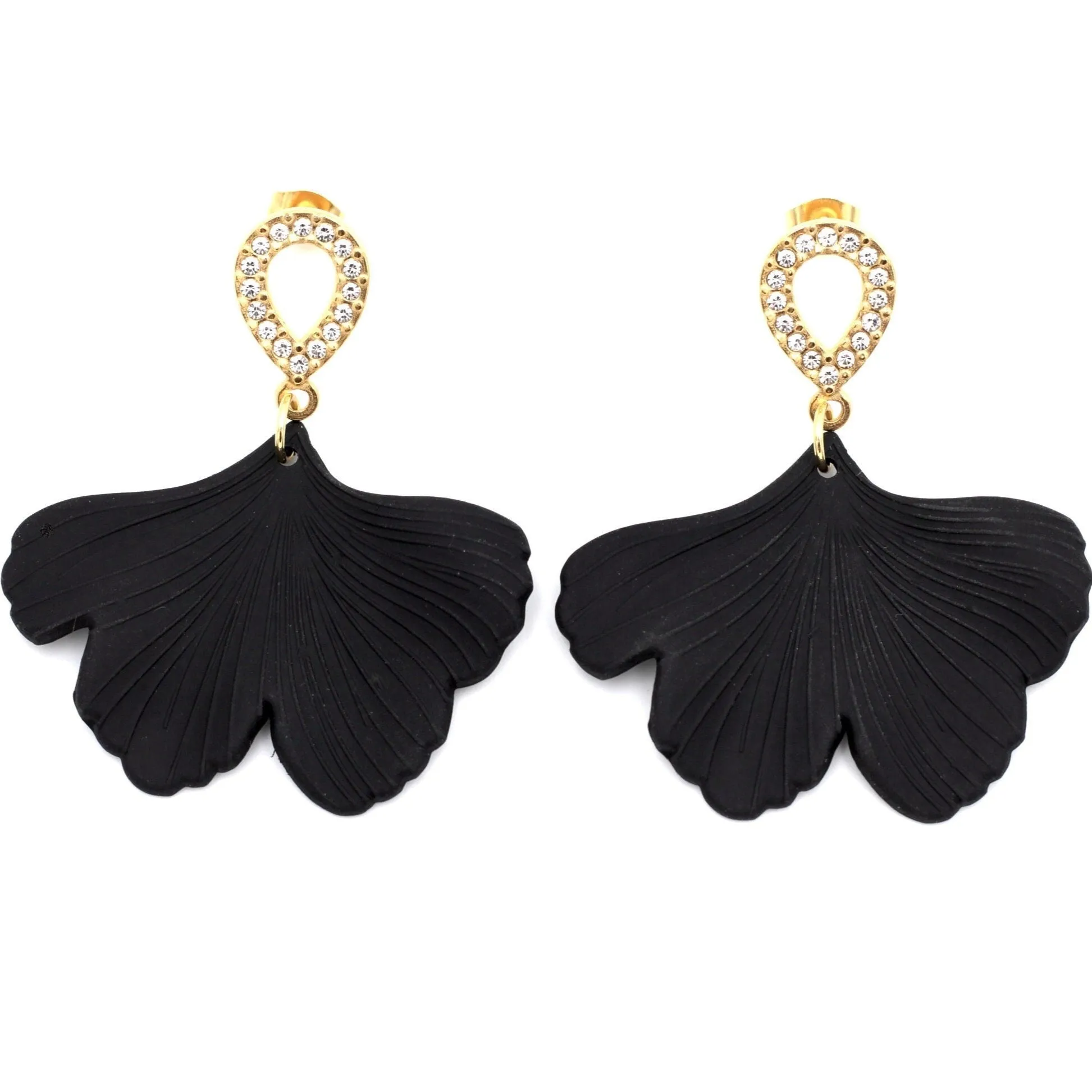 Black Leaf Earrings