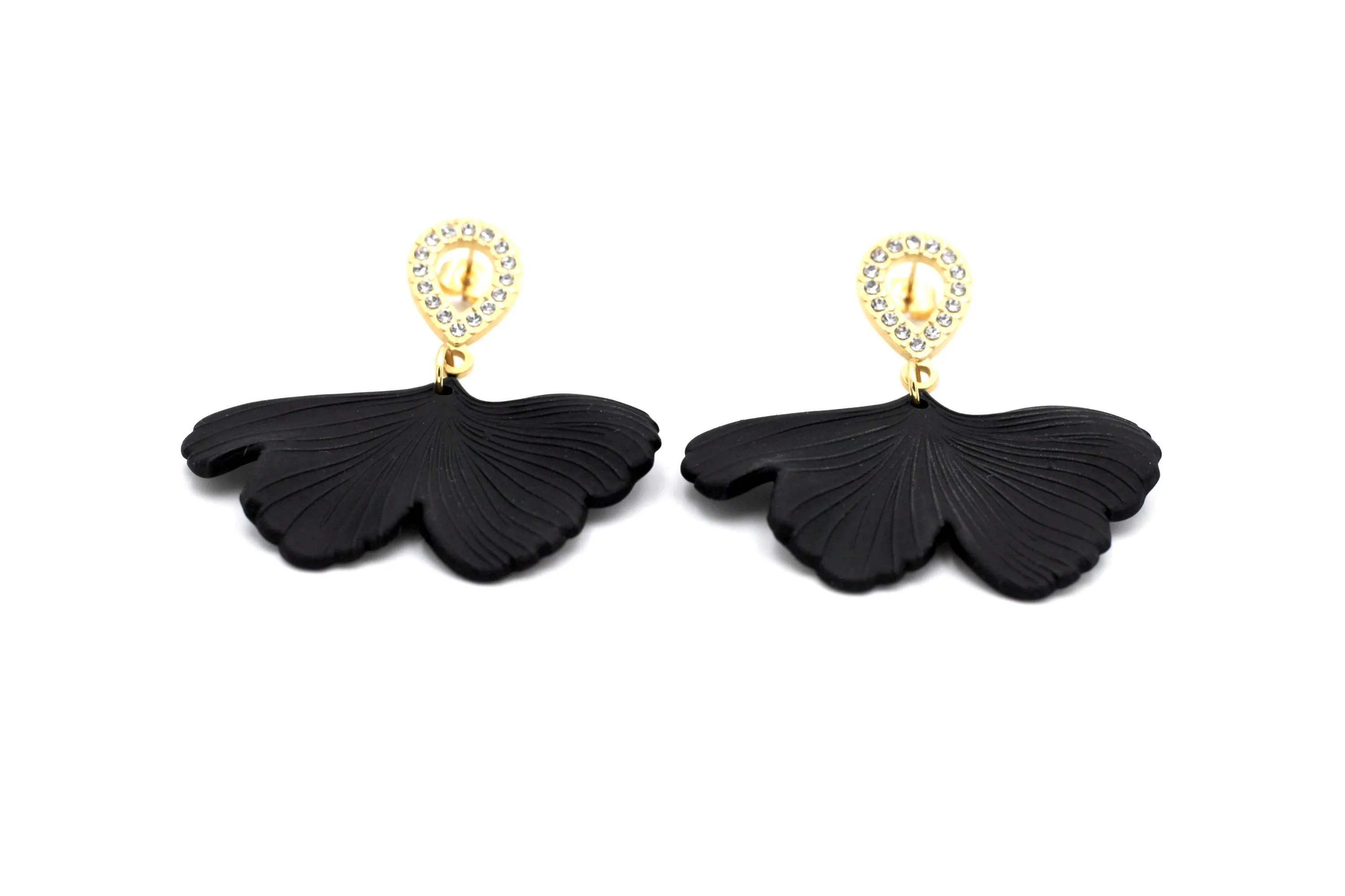 Black Leaf Earrings