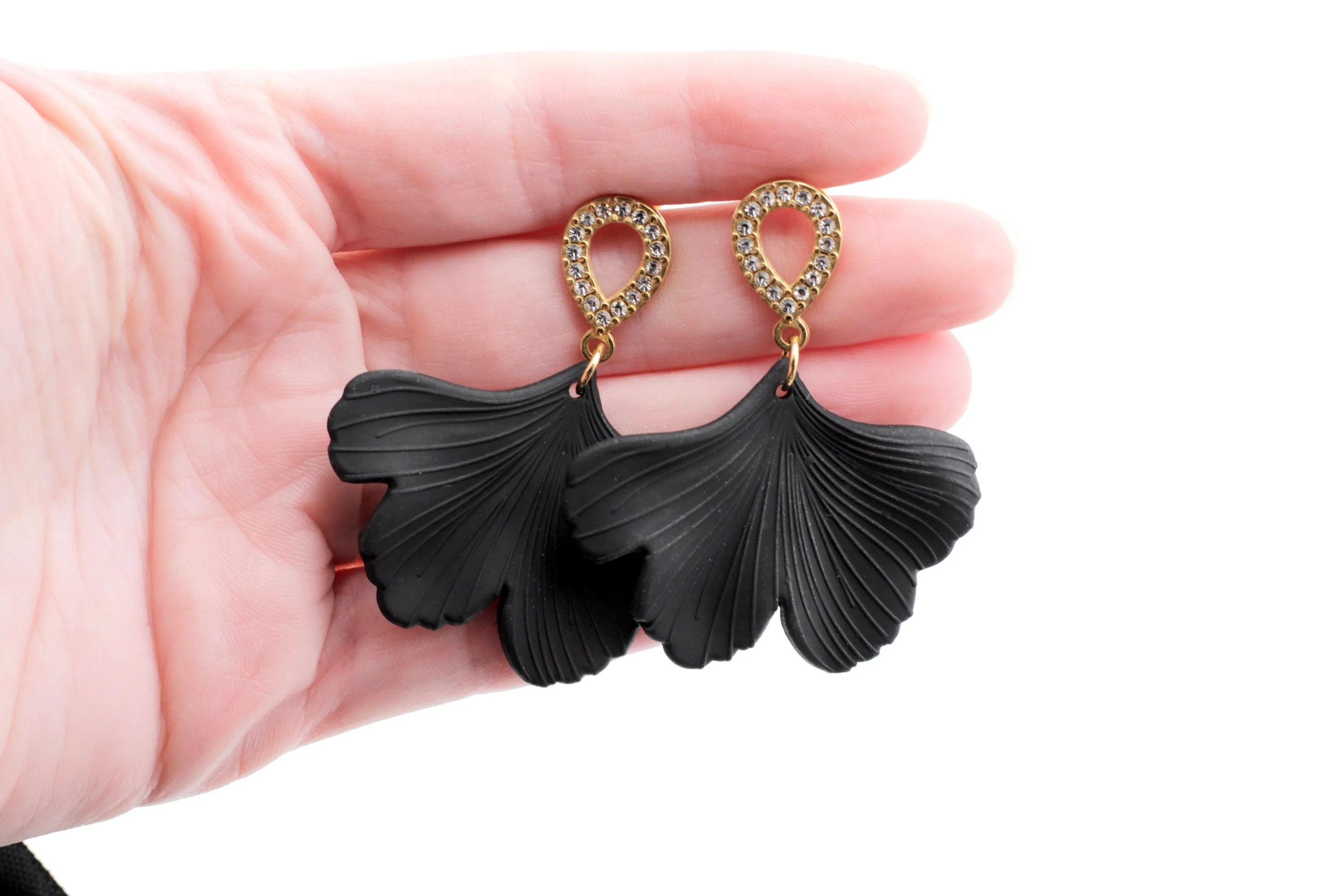 Black Leaf Earrings