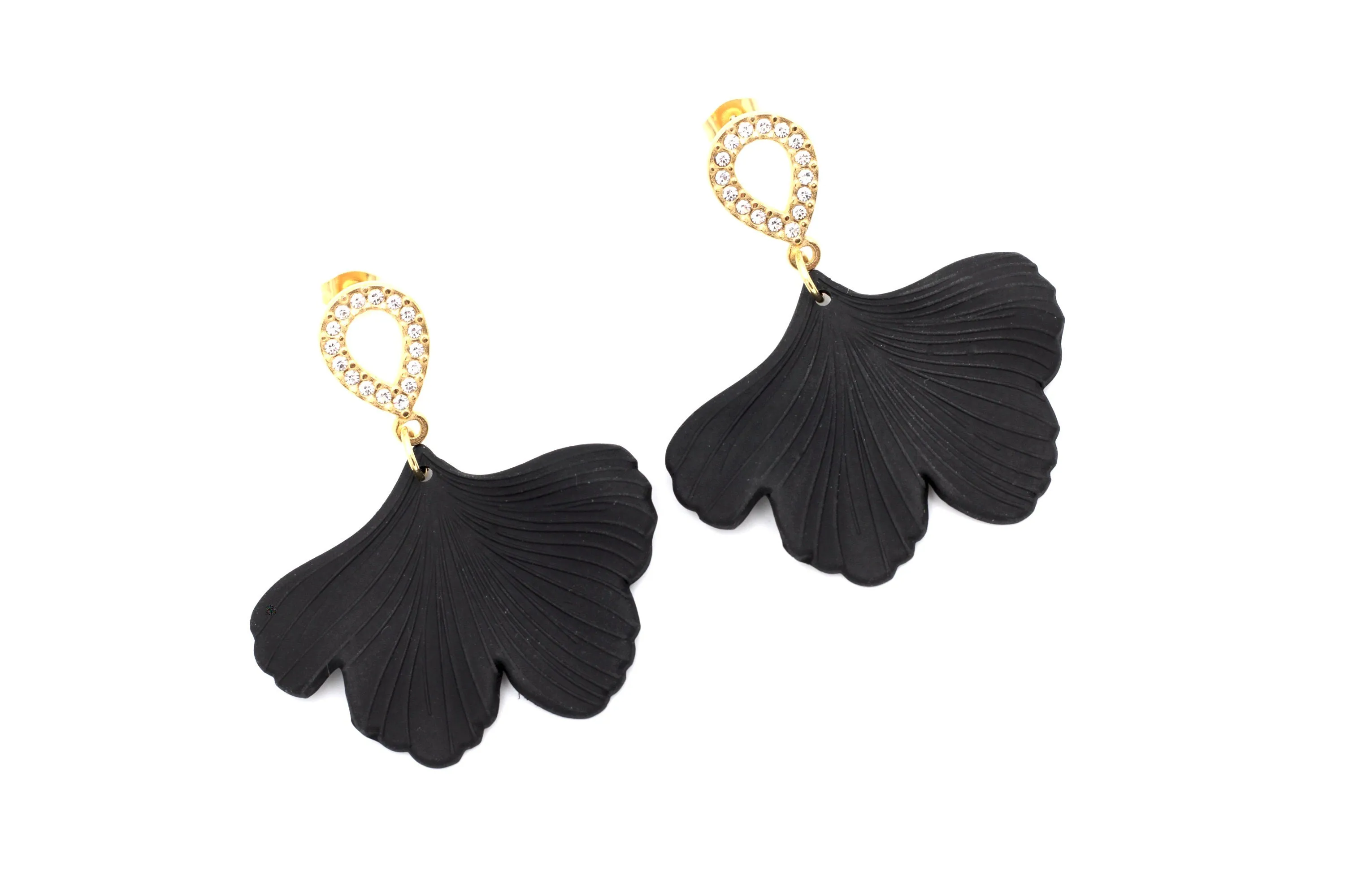 Black Leaf Earrings