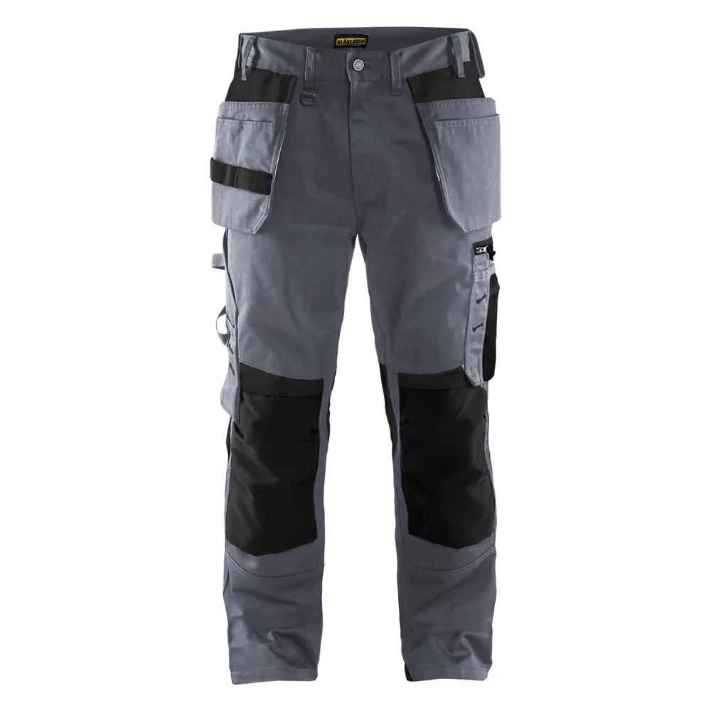 Blaklader 1555 Holster Pocket Craftsmen Work Trousers Grey / Black