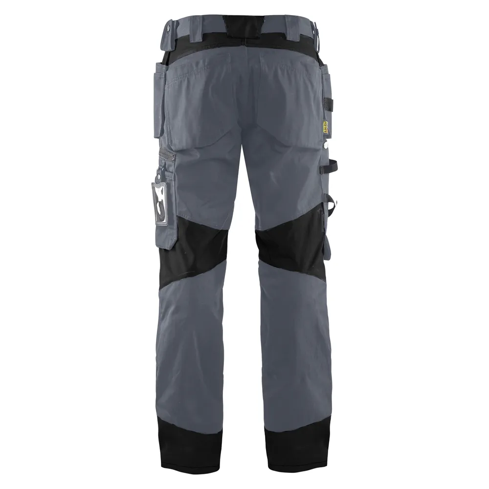 Blaklader 1555 Holster Pocket Craftsmen Work Trousers Grey / Black