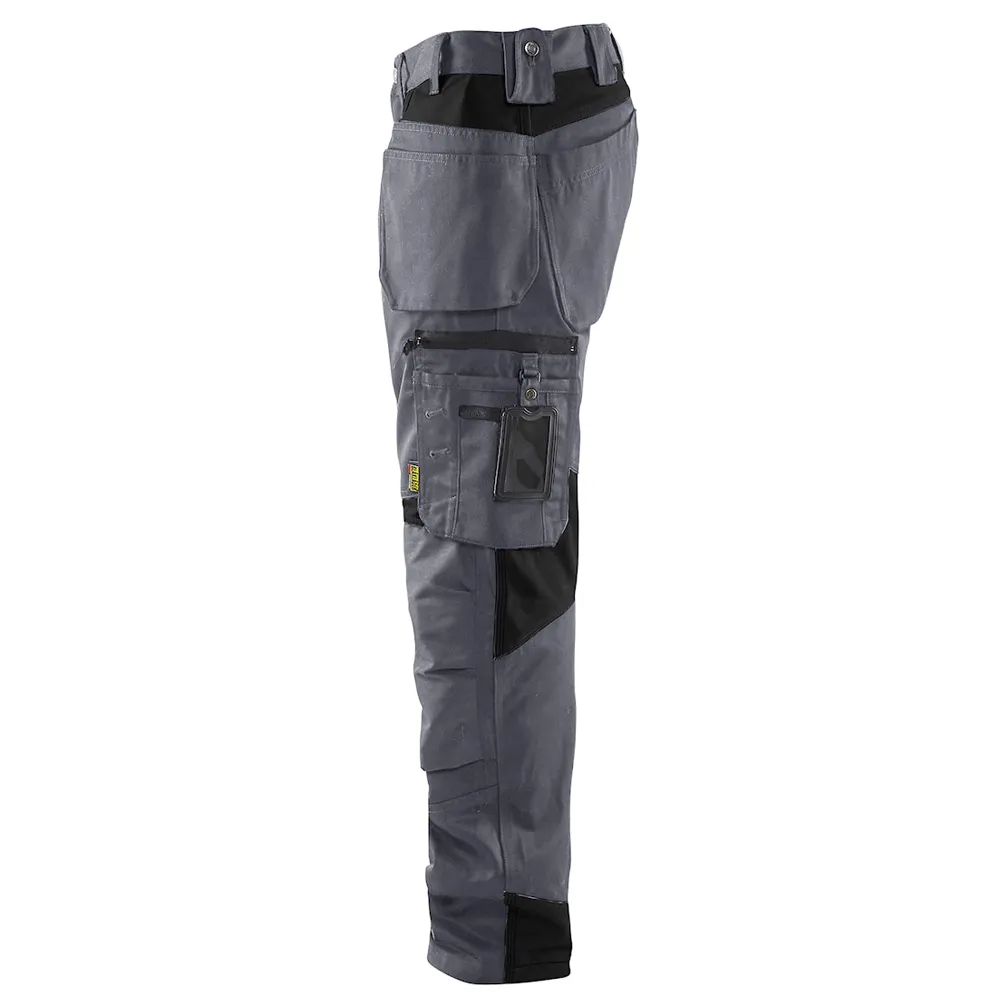 Blaklader 1555 Holster Pocket Craftsmen Work Trousers Grey / Black