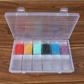 Bling Rhinestones and Pearls Organizer Box Organizing Tray Acrylic Box - 12 Compartments