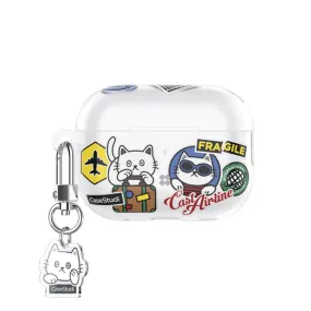 Case Studi Airpods Travel Cat Case for AirPods Pro 2 (Matte Clear)