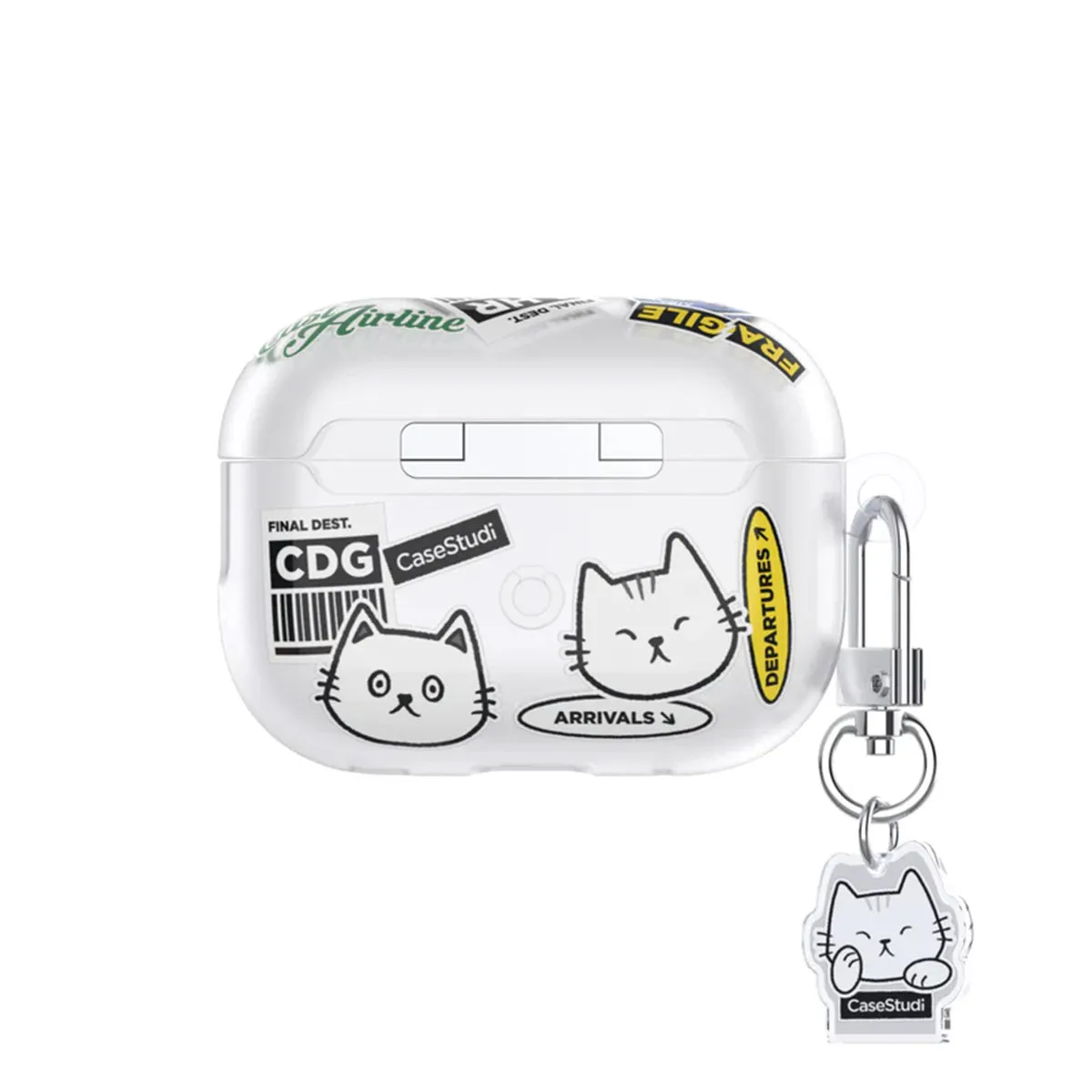 Case Studi Airpods Travel Cat Case for AirPods Pro 2 (Matte Clear)