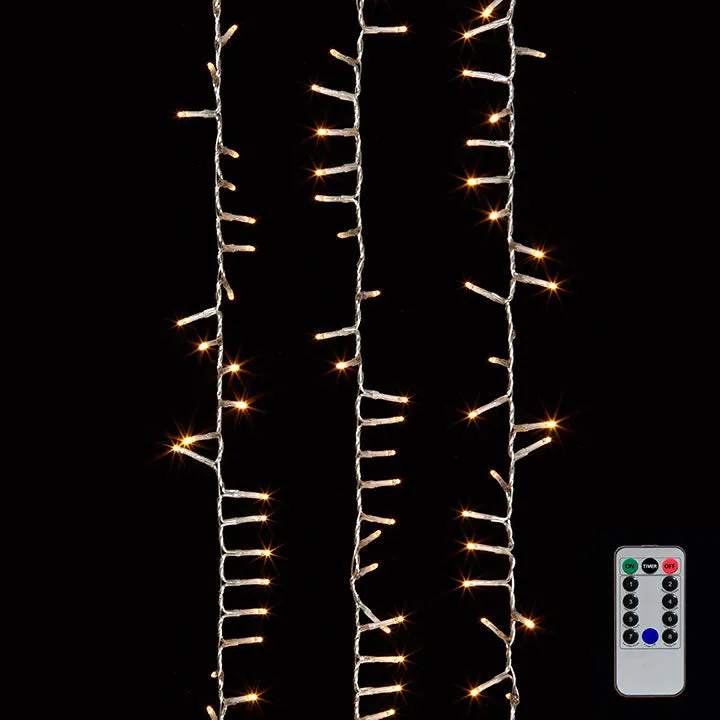 Clear Snake Garland With Warm White Lights-73.8'