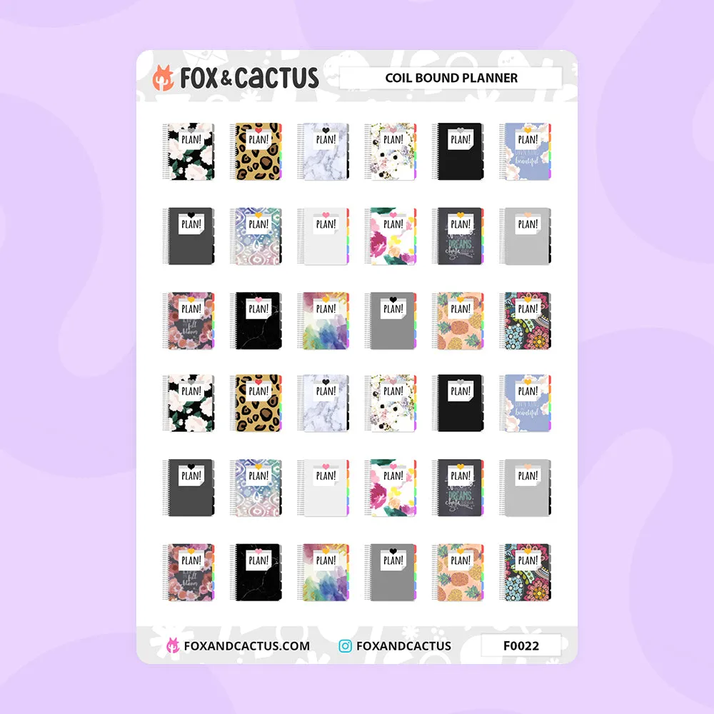 Coil Bound Planner Stickers