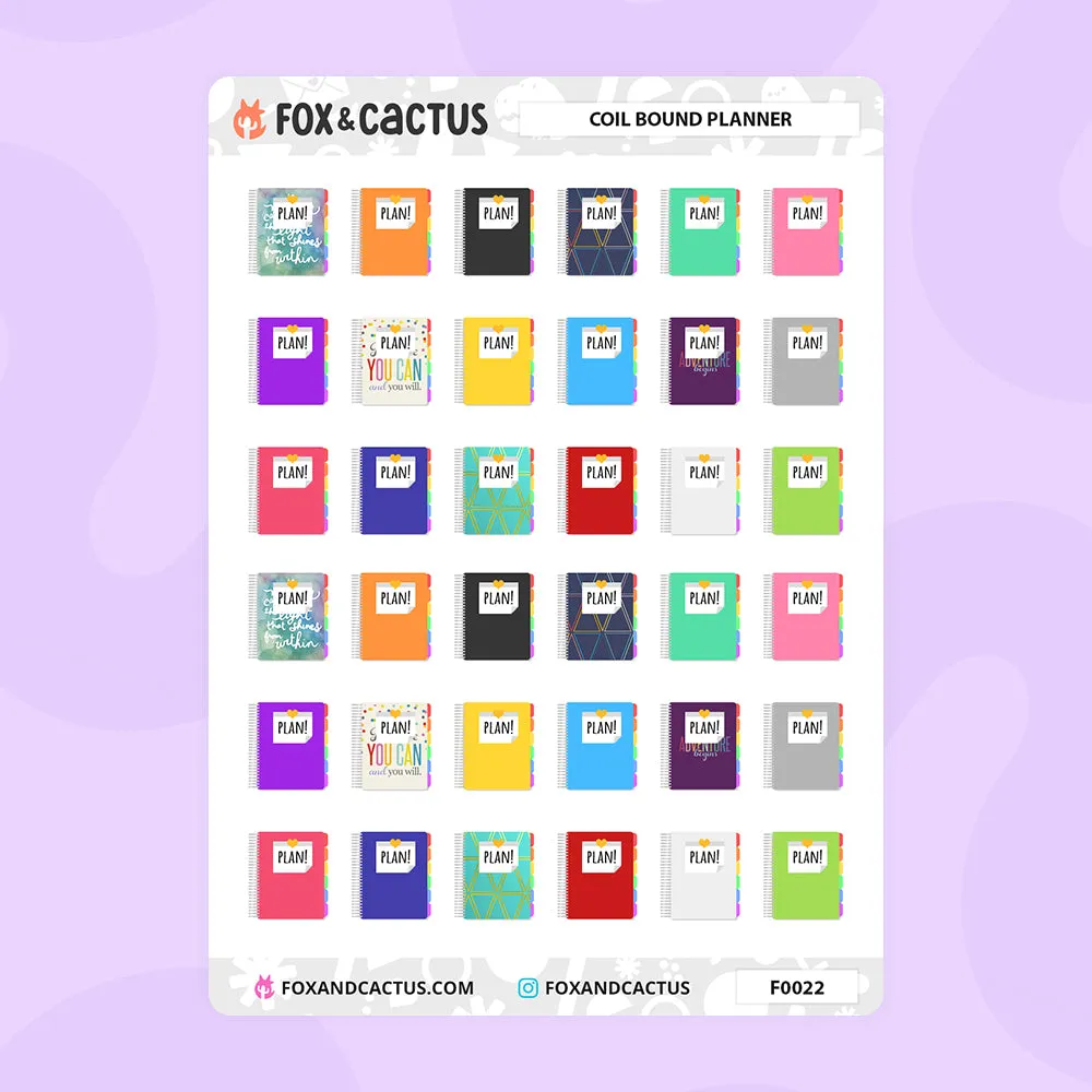 Coil Bound Planner Stickers